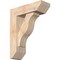 Ekena Millwork Funston Slat Smooth Bracket w/ Offset Brace, Douglas Fir, 5 1/2"W x 16"D x 20"H BKT0604X16X20FST06SDF - alternate 1